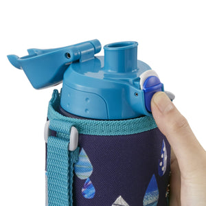 Tiger Thermos 800Ml Stainless Steel Water Bottle With Direct Drinking Cup 2 - Way Shizuku Blue - Mbr - H08Gas Made In Japan