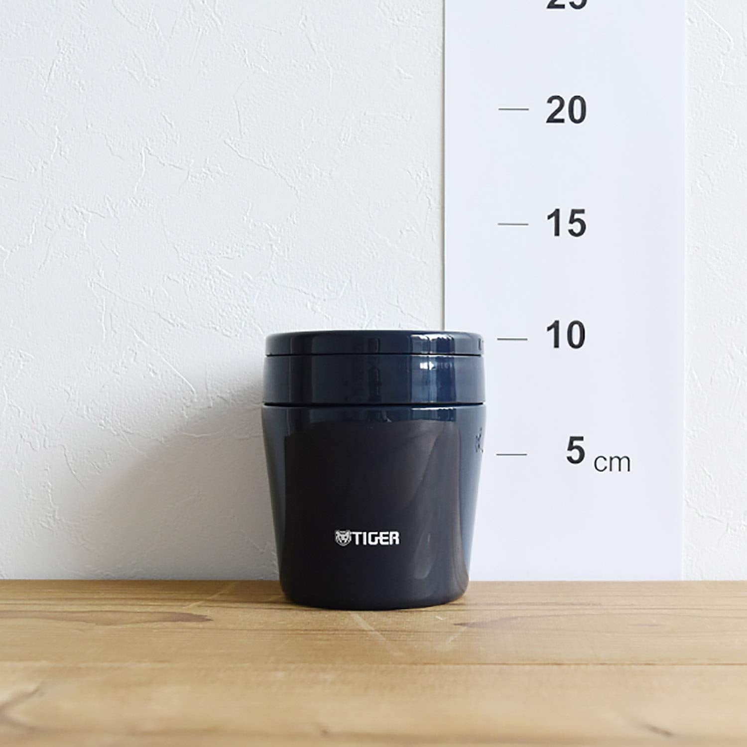 Tiger Thermos Vacuum Insulated Soup Jar 250Ml Japan Thermal Lunch Box Wide Mouth Round Bottom Indigo Blue Mcl - B025 - Ai