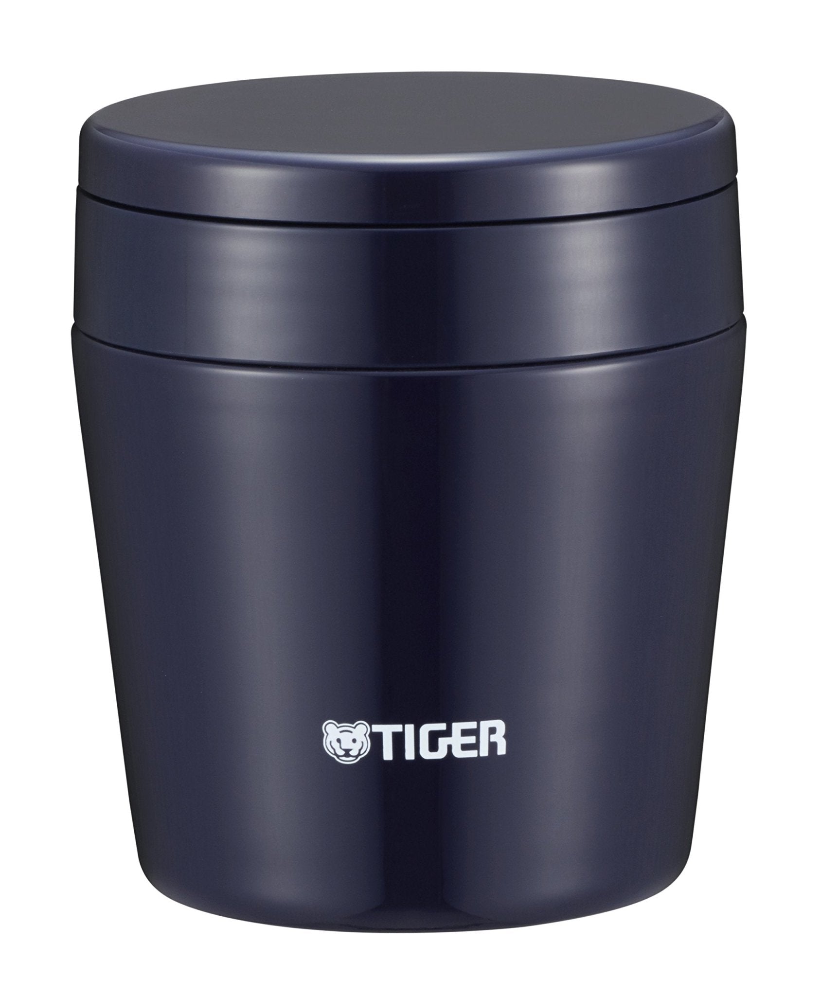 Tiger Thermos Vacuum Insulated Soup Jar 250Ml Japan Thermal Lunch Box Wide Mouth Round Bottom Indigo Blue Mcl - B025 - Ai