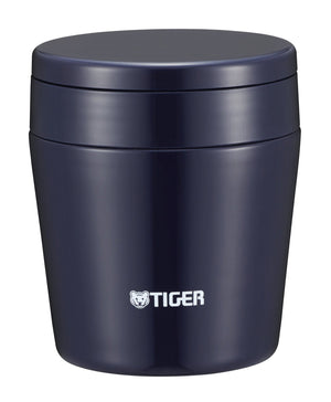 Tiger Thermos Vacuum Insulated Soup Jar 250Ml Japan Thermal Lunch Box Wide Mouth Round Bottom Indigo Blue Mcl - B025 - Ai