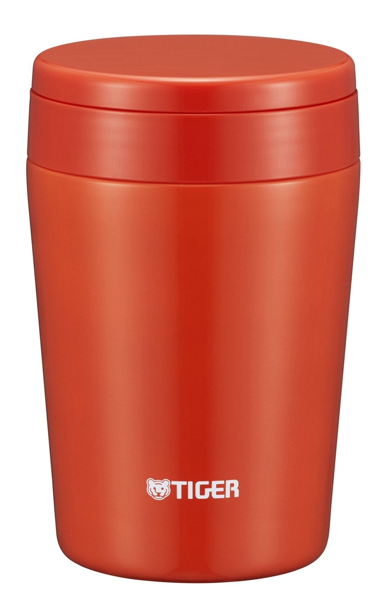 Tiger Thermos Vacuum Insulated Soup Jar 380Ml Japan Thermal Lunch Box Wide Mouth Round Bottom Chili Red Mcl - B038 - Rc