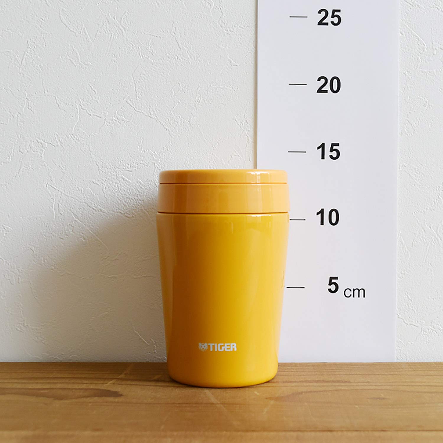 Tiger Thermos Vacuum Insulated Soup Jar 380Ml Japan Thermal Lunch Box Wide Mouth Round Bottom Saffron Yellow Mcl - B038 - Ys