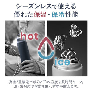 Tiger Thermos Water Bottle 800Ml [Slant Handle] Japan Sahara Stainless Steel Lightweight Direct Drinking Blue Mcz - A080A