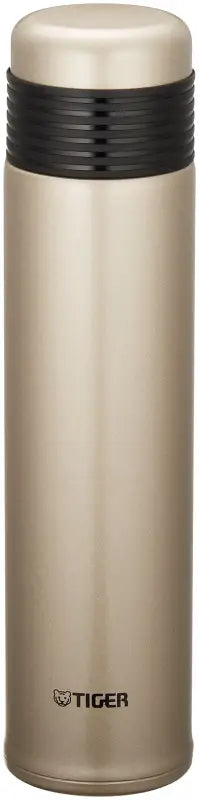 Tiger Water Bottle 500Ml Stainless With Cup Sahara Slim Champagne Gold Mse - A050 - Nt