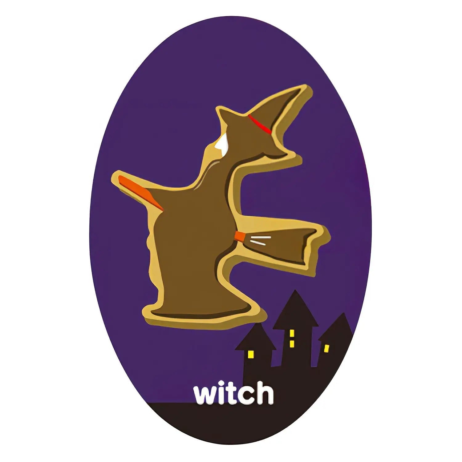 Tigercrown Flying Witch Cookie Cutter Japan Stainless Steel