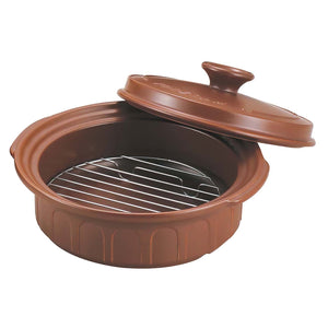 Toceram Heat - Resistant Ceramic Shallow Casserole Pot Brown