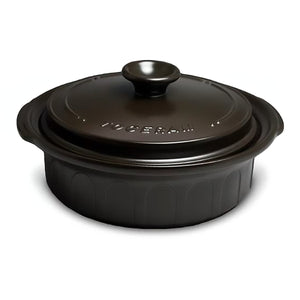 Toceram Heat - Resistant Ceramic Shallow Casserole Pot Charcoal brown