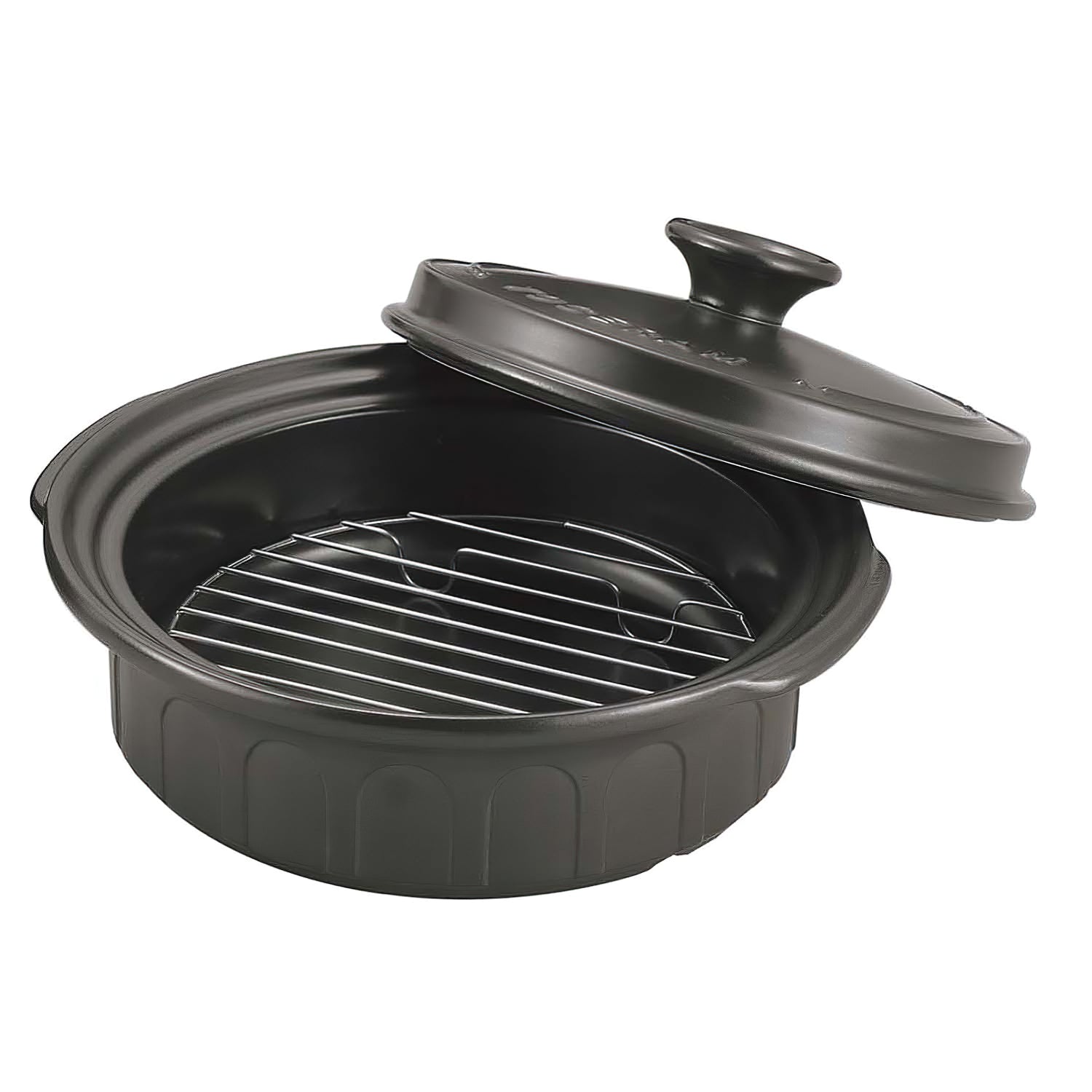 Toceram Heat - Resistant Ceramic Shallow Casserole Pot Charcoal brown