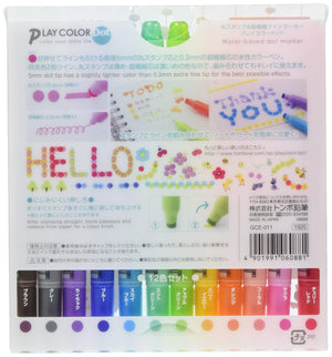 Tombow Japan Felt - Tip Water - Based Pen Play Color Dot 12 - Color Set Gce - 011