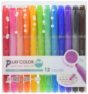 Tombow Japan Felt - Tip Water - Based Pen Play Color Dot 12 - Color Set Gce - 011