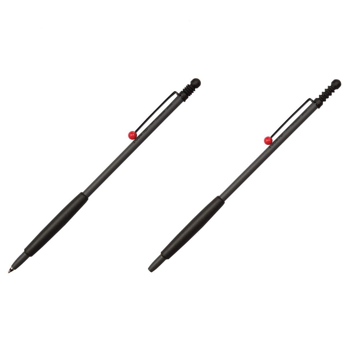 Tombow Zoom 707 0.7 Gray/Black Oil - Based Ballpoint Pen Japan Bc - Zs1