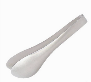 22 cm Stainless Steel Tongs by Sori Yanagi, polished finish, designed for salads and dish plating