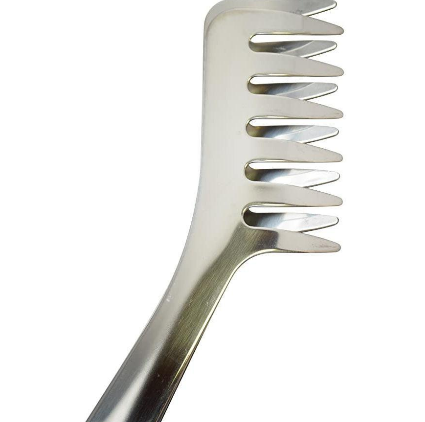 240mm Spaghetti Tongs with stainless steel serrated tips offering stable serving for home cooks