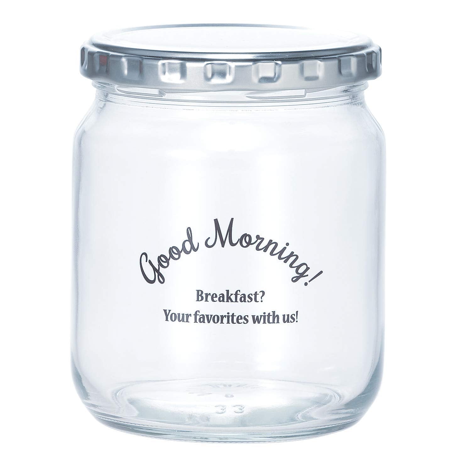 Toyo Sasaki Glass Canister M Black Storage Bottle Japan W/Bookmark Hw - 561 - Jan - P