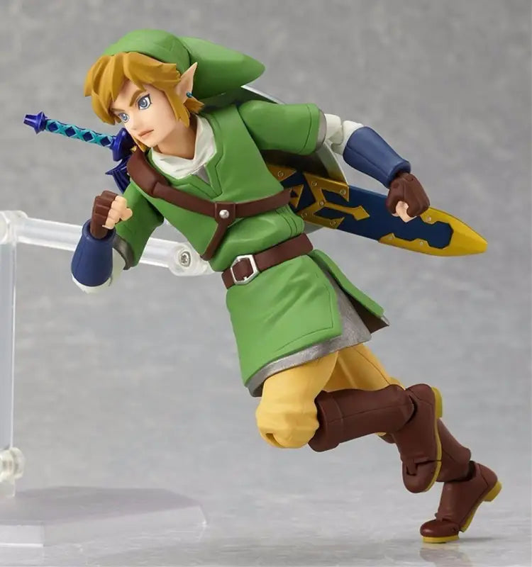 Figma 153 The Legend Of Zelda Skyward Sword Link Figure in 140mm, shield included, perfect for posing