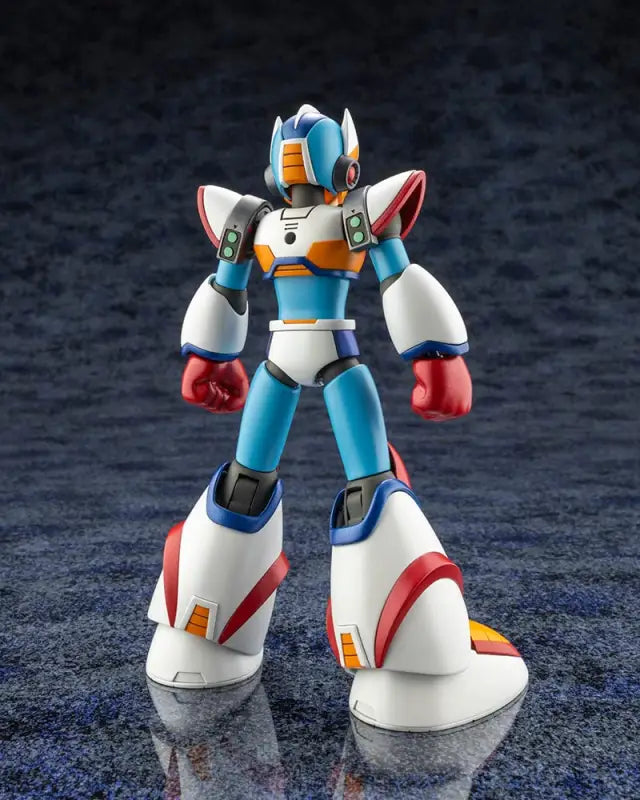 Close-up of Kotobukiya 1/12 Scale Plastic Model Rockman X Second Armor Double Charge Shot Ver. Japan 137Mm, featuring interchangeable faces for dynamic poses
