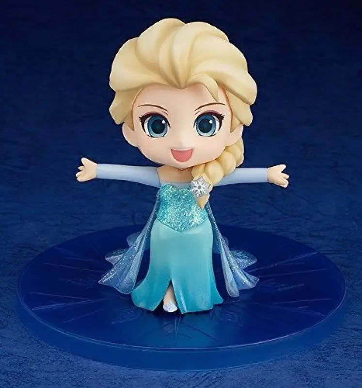 Close-up of Nendoroid 475 Frozen Elsa Figure Good Smile Company, 100mm, featuring articulated Olaf for scene recreation