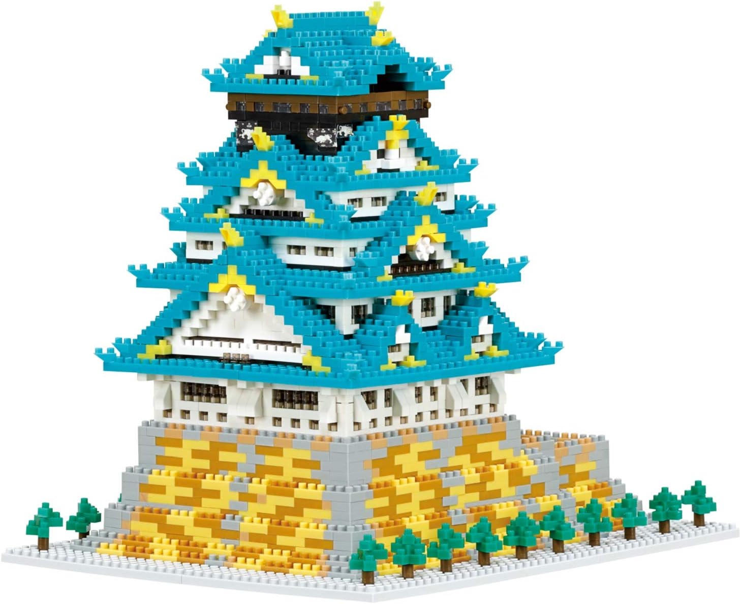 2430-piece Osaka Castle Deluxe Edition Nanoblock, color-coded blocks, designed for ages 12 and up