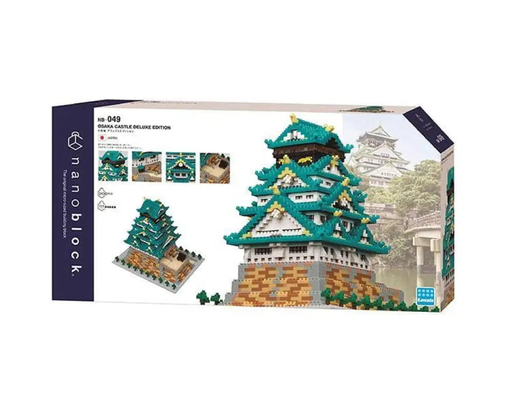Osaka Castle Deluxe Edition Nanoblock, 2430 pieces, intricate detailing, ideal for architectural model building