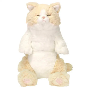 SUNLEMON Plush Doll Knee Cat Sleeping Cream, soft fabric, ideal for kawaii collections