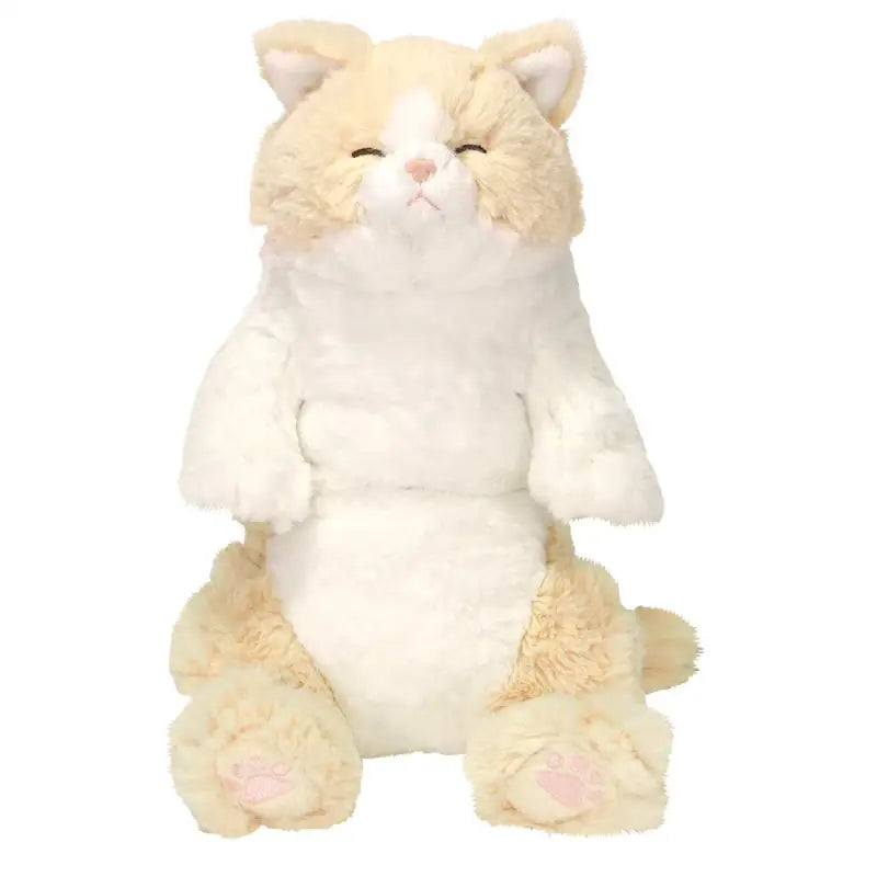 SUNLEMON Plush Doll Knee Cat Sleeping Cream, soft fabric, ideal for kawaii collections