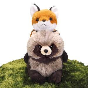 Knee-sized SUNLEMON Plush Doll Knee Tanuki M with hypoallergenic filling, offering gentle comfort for daily use
