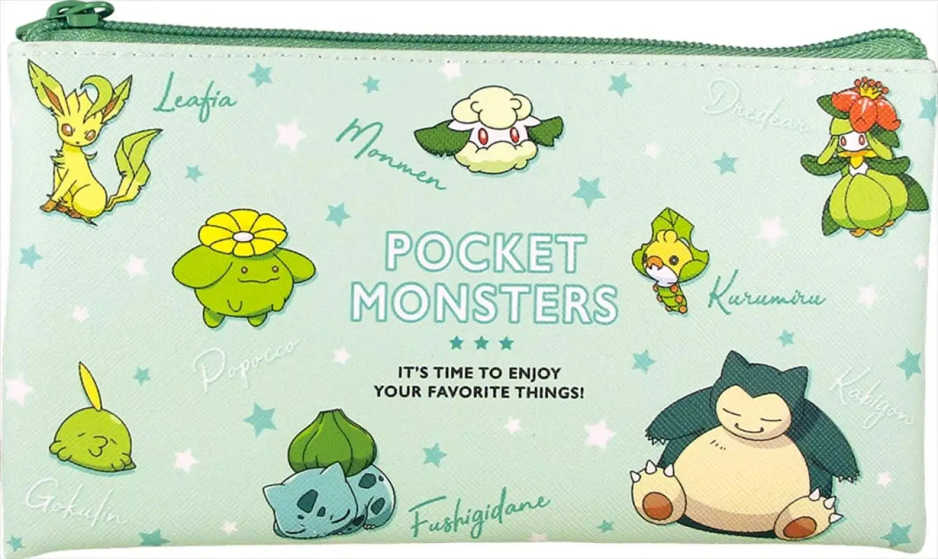 TS Factory Flat Multi Pouch Colors Pokemon Green 1.5 X 19 10.5 Cm Pm-5533575Gr