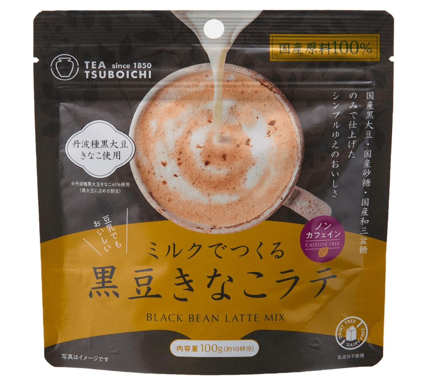 Tsuboshi Seicha Honpo Tsuboichi Black Soybean Latte Made with Milk (100g)