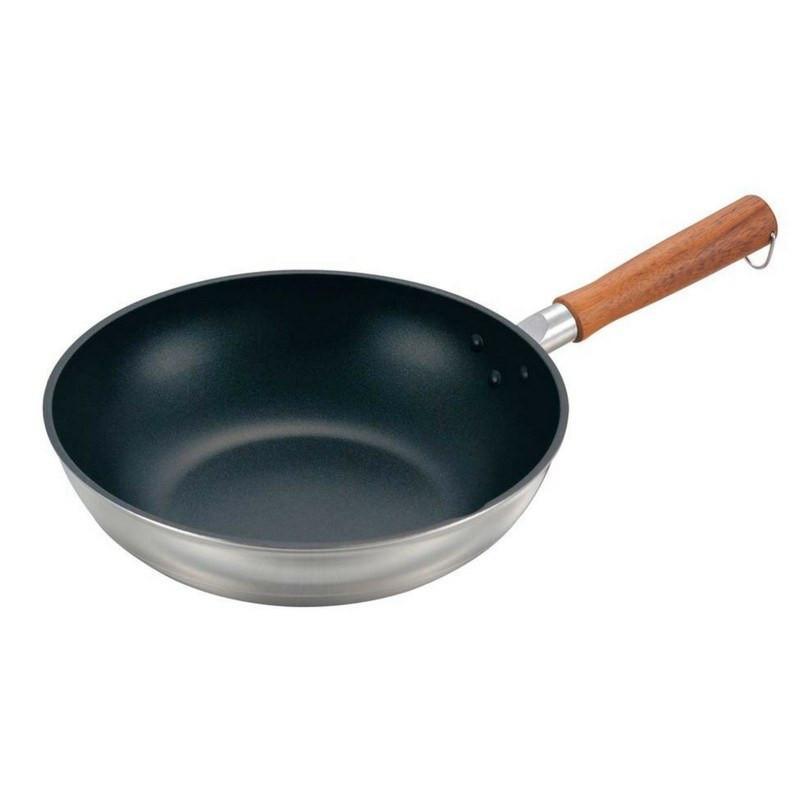 Urushiyama 28Cm Die - Cast Aluminium Non - Stick Wok - Japanese Made