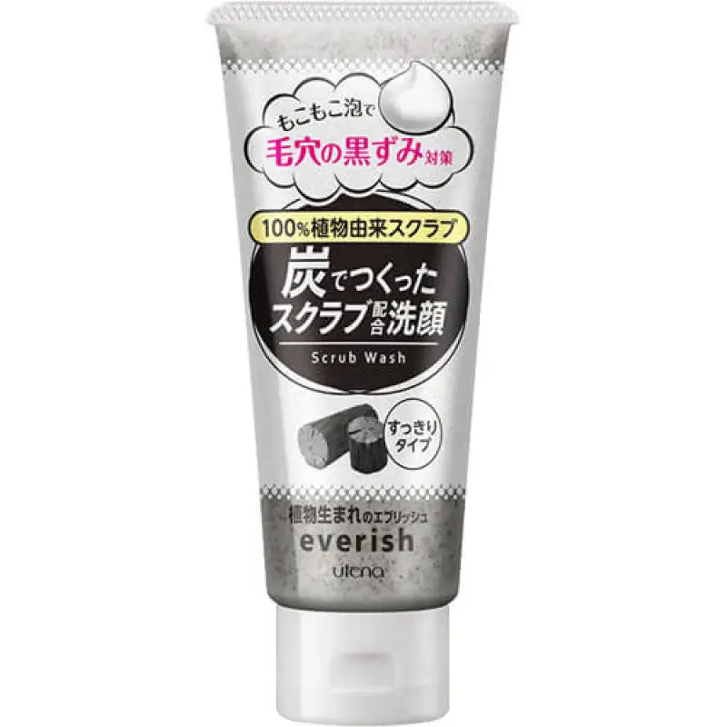 Utena Everish Charcoal Everyday Scrub Wash 135g - Japanese Cleansing Foam Skincare