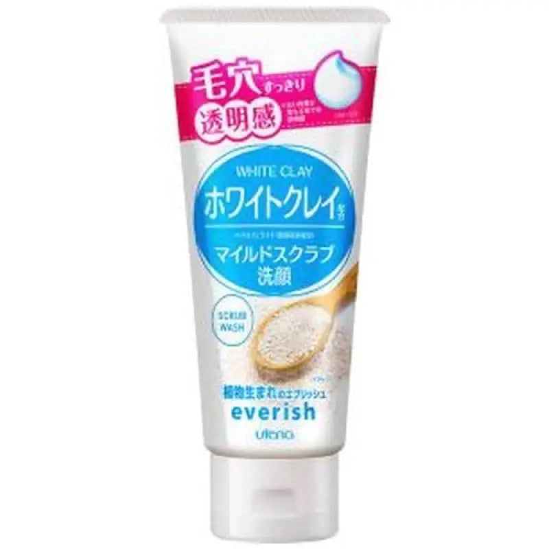 Utena Everish White Clay Scrub Wash 135g - Japanese Face Srub Made In Japan Skincare