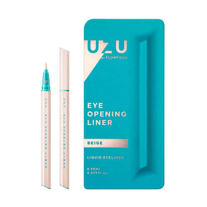 Uzu By Flowfushi Eye Opening Liner [Beige] Liquid Eyeliner Hot Water Off Alcohol Free Dye Hypoallergenic