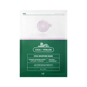 Vt Cica Moisture Mask For Dry And Sensitive Skin 28g x 6 Sheets - Skincare From Japan