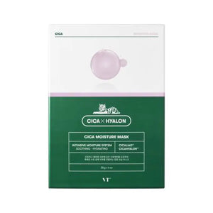 Vt Cica Moisture Mask For Dry And Sensitive Skin 28g x 6 Sheets - Skincare From Japan