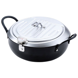 Wahei Freiz Tempura Pot 24Cm Iron With Lid Ih Compatible Made In Japan Tm - 9090