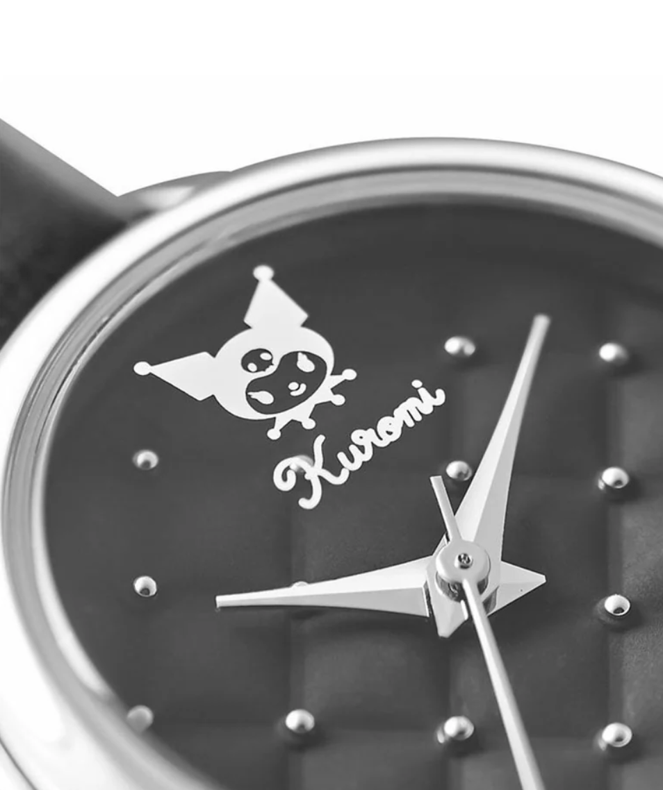 Sanrio X Angel Heart Collaboration Quartz Watch: Kuromi, with vanity pouch, perfect for gifting