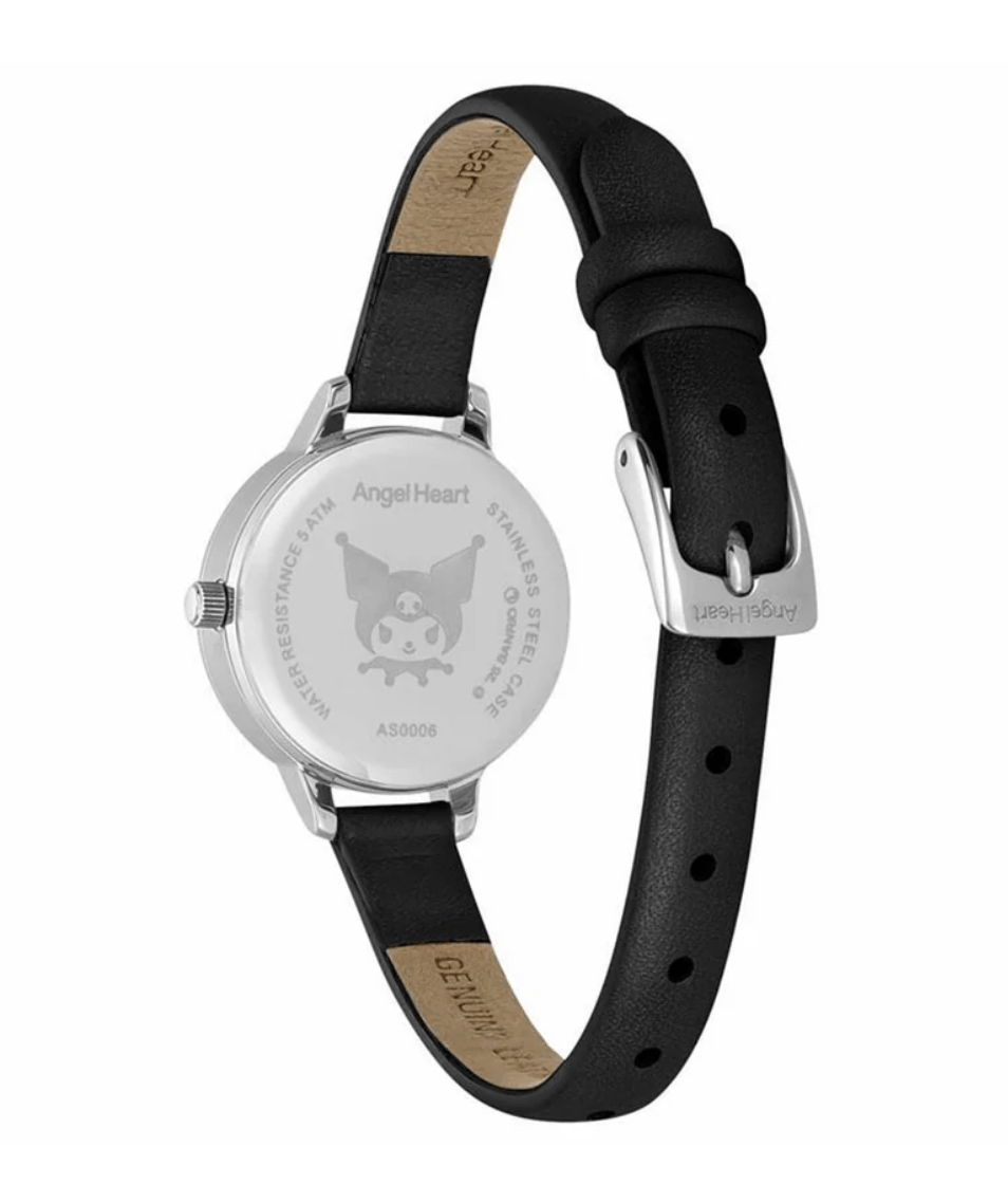 Sanrio X Angel Heart Collaboration Quartz Watch: Kuromi with 3 ATM water resistance, offering daily wear durability