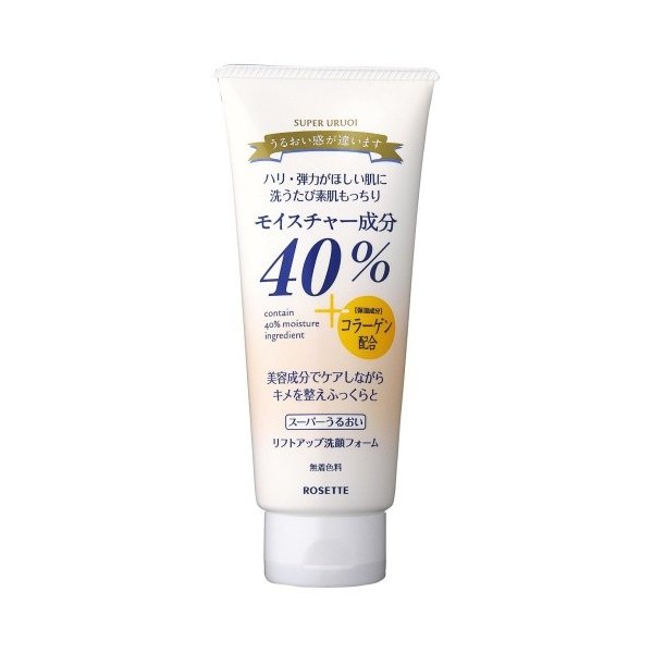 Rosette Super Uruoi Cleansing Foam With 40% Moisture Ingredient 168g - Japanese Facial Cleansing