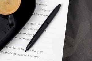 Extra Fine Matte Black Pilot Japan Capless FC18SRBMEF Fountain Pen with rhodium plating, offering leak-proof convenience for writers