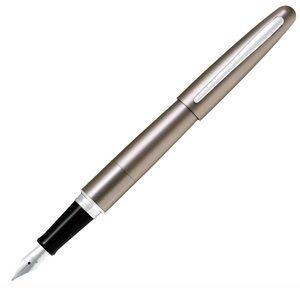Pilot Cocoon Fountain Pen Titanium Medium Nib, sleek metal body, ideal for everyday writing