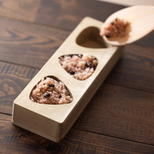 Yamacoh 3 - Hole Wooden Onigiri Mold From Japan