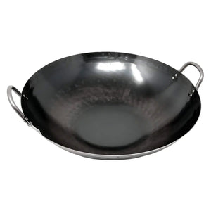 Yamada Hammered Iron Double - Handle Wok (1.6Mm Thickness) 48cm