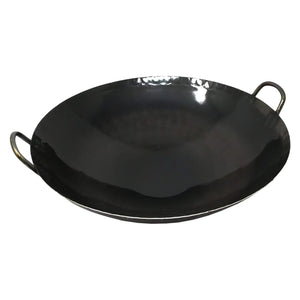 Yamada Japan 42Cm Double - Handle Hammered Iron Welded Wok 1.2Mm Thickness