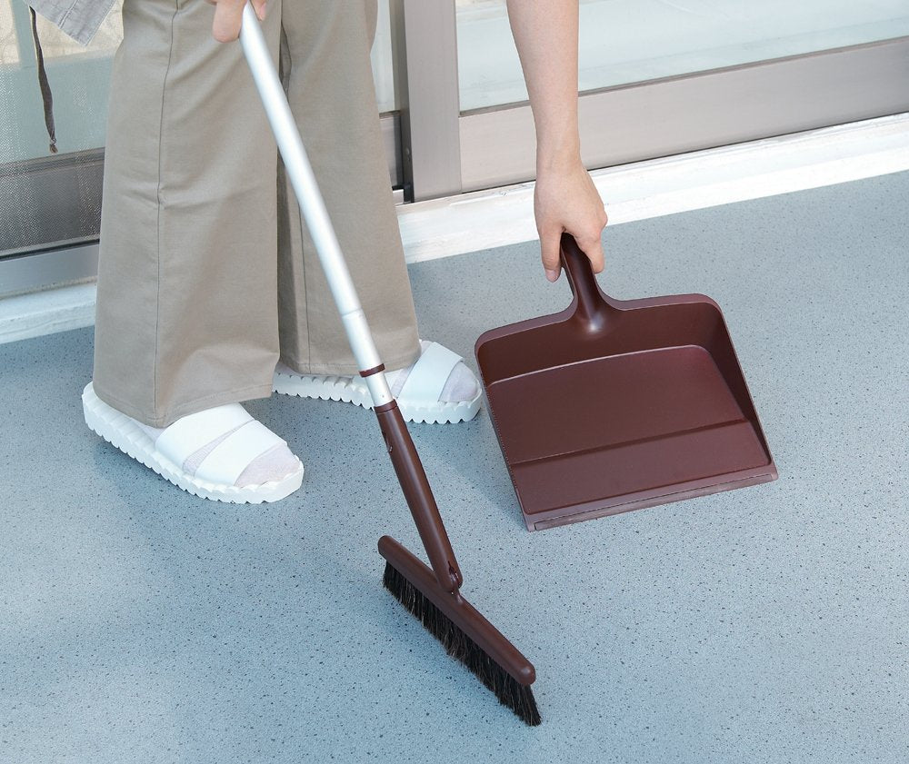 Yamazaki Sangyo Dustpan Satto Brown 134953 Made In Japan