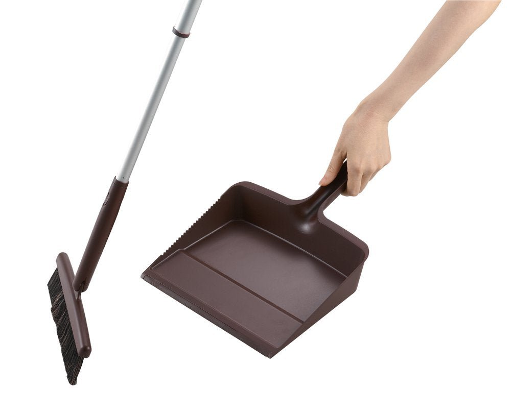 Yamazaki Sangyo Dustpan Satto Brown 134953 Made In Japan