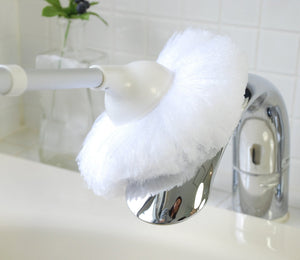 Yamazaki Sangyo Japan Bath Cleaning Brush Telescopic Unit Antibacterial White 174966 Bonkun