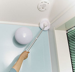 Yamazaki Sangyo Japan Bath Cleaning Brush Telescopic Unit Antibacterial White 174966 Bonkun