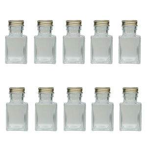 Yokohama Herbarium 2Nd Store Herbarium Bottle Square 50Ml Set Of 10 W/ Caps & How - To Guide - Japan