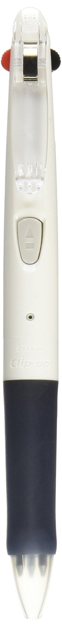 Zebra Clip - On G 3 - Color Ballpoint Pen Black Red Blue 14.3cm White