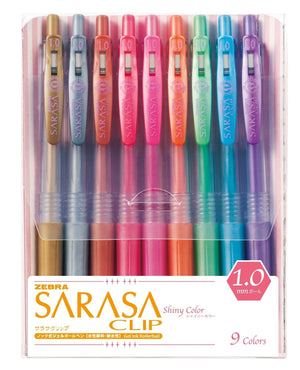 Zebra Japan Sarasa Clip 1.0 9 Color Gel Ballpoint Pen Jje15 - 9Ca